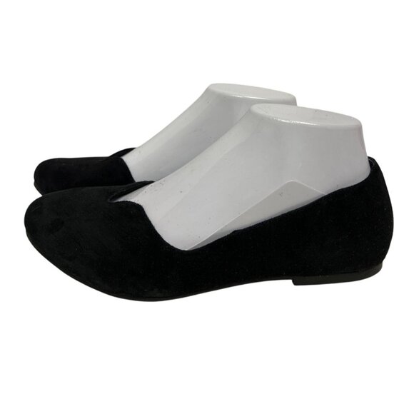 Rebecca Allen Women's Notch Ballet Black Flats Slip On Suede Shoes Size 7 NEW - Picture 2 of 9